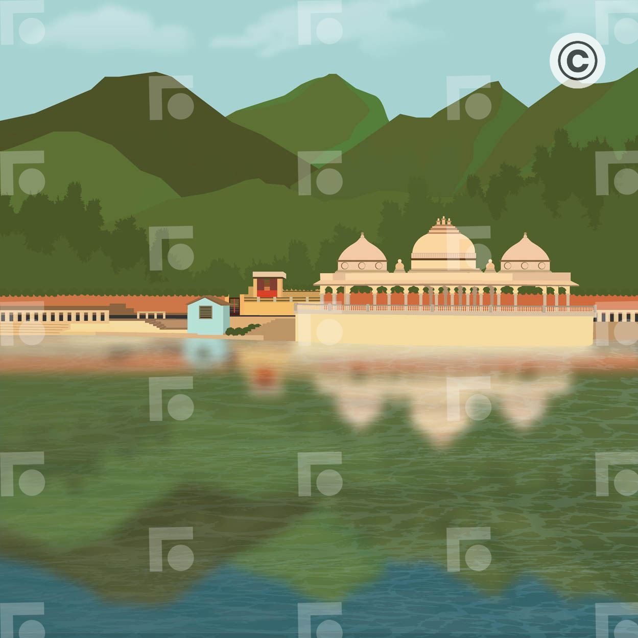 Kodaikanal travel illustration